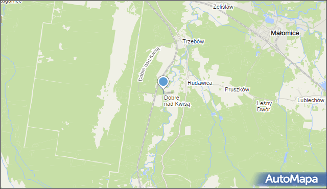 mapa Dobre nad Kwisą, Dobre nad Kwisą na mapie Targeo